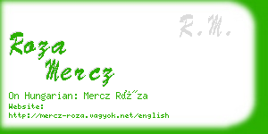 roza mercz business card